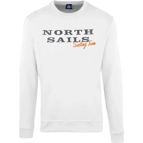 Round Neck Cotton Blend Sweatshirt , male, Sizes: L, S, 2XL, XL, M - North Sails - Modalova