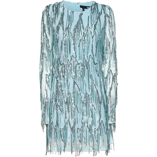 Green Sequin Fringe Mini Dress , female, Sizes: M - Rotate Birger Christensen - Modalova