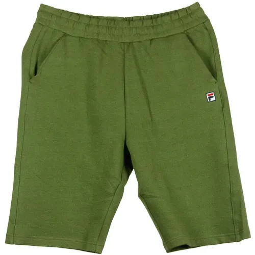 Casual Shorts, male, , Size: XL Olivine Mens Sweat Shorts - Fila - Modalova