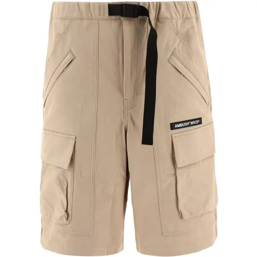 Bermuda Shorts aus Baumwolle mit Taschen , Herren, Größe: M - Ambush - Modalova