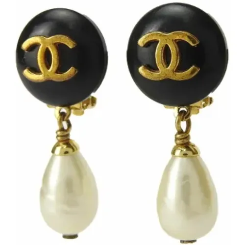 Pre-owned Jewellery, female, , Size: ONE SIZE Pre-owned Metal earrings - Chanel Vintage - Modalova