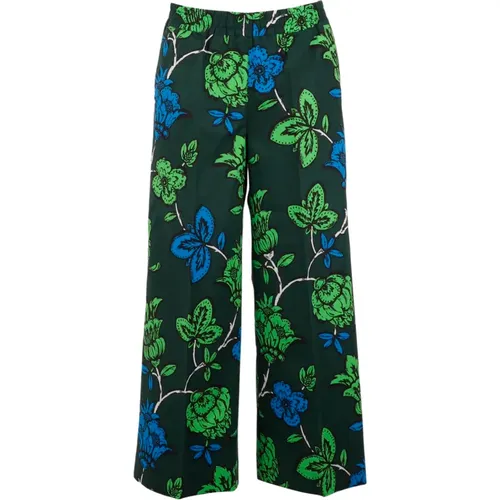 Wide Trousers, female, , Size: M Tropical Print Short - P.a.r.o.s.h. - Modalova