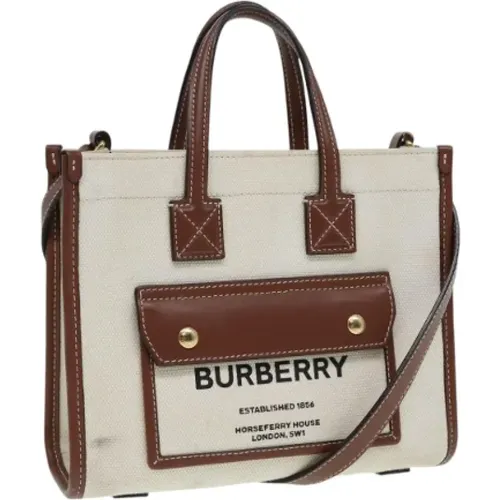 Pre-owned Handbags, female, , Size: ONE SIZE Pre-owned Canvas handbags - Burberry Vintage - Modalova