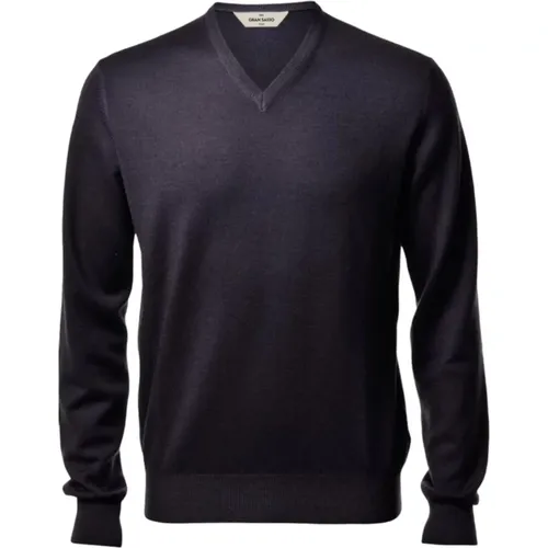 Vintage Merino Wool Sweater with V-Neck , male, Sizes: S, 2XL, 3XL, L, XL - Paolo Fiorillo Capri - Modalova