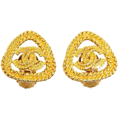 Pre-owned Jewellery, female, , Size: ONE SIZE Pre-owned Metal earrings - Chanel Vintage - Modalova