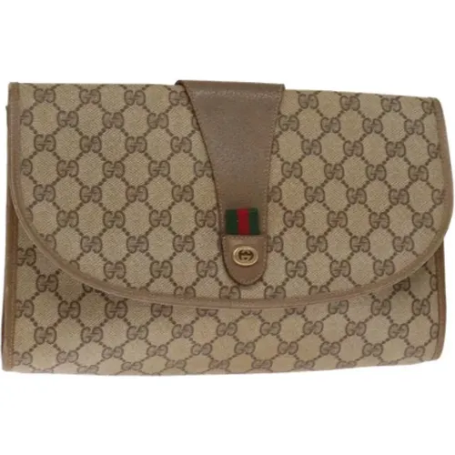 Pre-owned Clutches, female, , Size: ONE SIZE Pre-owned Leather clutches - Gucci Vintage - Modalova