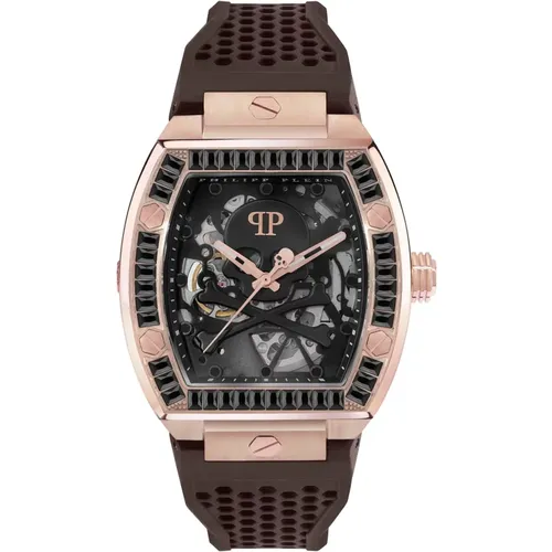 Rainbow Crystal Skeleton Automatic Watch , male, Sizes: ONE SIZE - Philipp Plein - Modalova