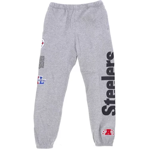 Sweatpants, male, , Size: M Pittsburgh Steelers Fleece Tracksuit Pants - Mitchell & Ness - Modalova