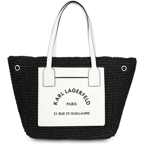Synthetische Einkaufstasche mit Magnetverschluss für Frühling/Sommer , Damen, Größe: ONE Size - Karl Lagerfeld - Modalova