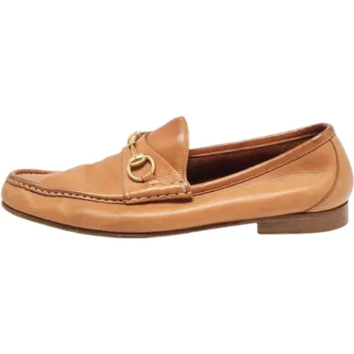 Pre-owned Flats, male, , Size: 9 US Pre-owned Leather flats - Gucci Vintage - Modalova