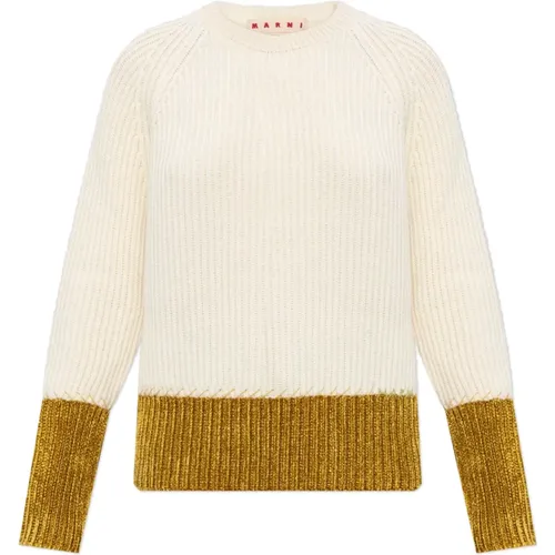 Round-neck Knitwear, female, , Size: XS Wool sweater - Marni - Modalova