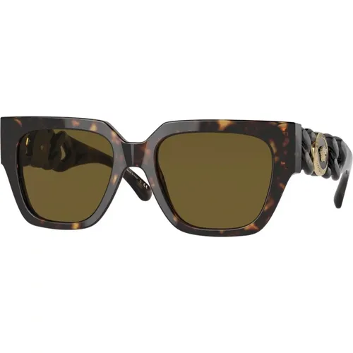 Dark Havana/ Sunglasses,/Grey Sunglasses,/Grey Sunglasses - Versace - Modalova