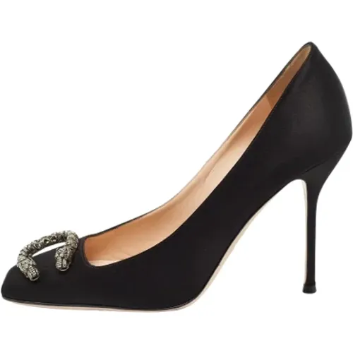 Pre-owned Satin heels , female, Sizes: 7 1/2 UK - Gucci Vintage - Modalova