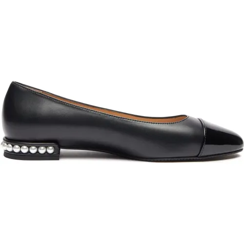 Perlenverzierte Ballett Flats , Damen, Größe: 39 1/2 EU - Stuart Weitzman - Modalova