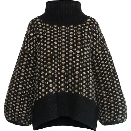 HÉST, Turtlenecks, female, , Size: M Logo Sweater - Hést - Modalova