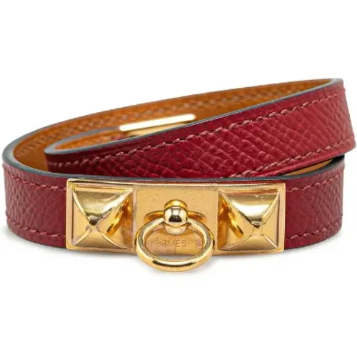 Pre-owned Leather bracelets , female, Sizes: ONE SIZE - Hermès Vintage - Modalova