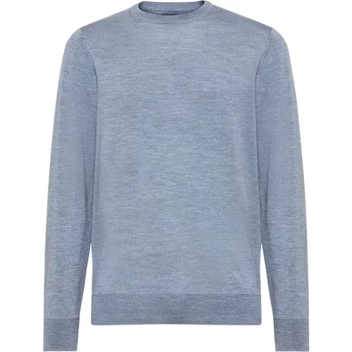 Merino-Woll-Rundhalspullover , Herren, Größe: XL - Boggi Milano - Modalova