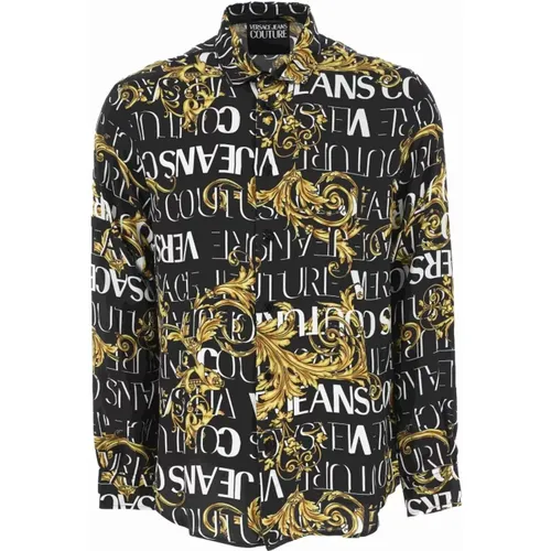 Casual Shirts, male, , Size: S Black Shirts for Men - Versace Jeans Couture - Modalova