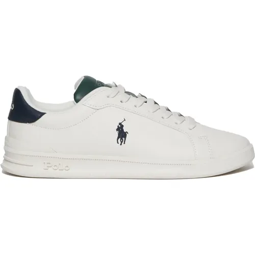 Sneakers, male, , Size: 9 US Leather Sneakers HRT CRT II - Polo Ralph Lauren - Modalova