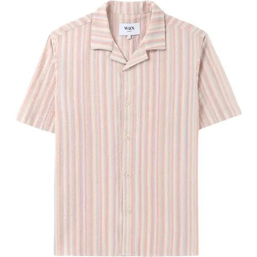 Pastel Stripe Short Sleeve Shirt Pink , male, Sizes: M, L, XL - Wax London - Modalova