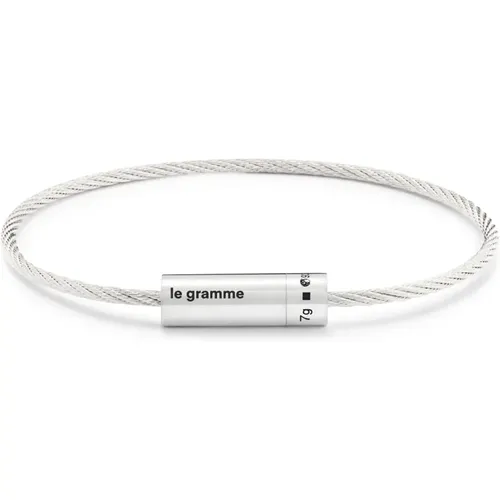 Bracelets, unisex, , Size: L Cable Bracelet - Le Gramme - Modalova