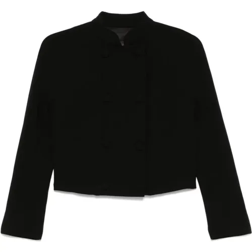 Capsule Jackets with Stand-up Collar , female, Sizes: M, XS, S - Emporio Armani - Modalova