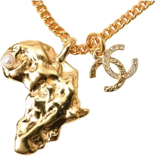 Pre-owned Jewellery, male, , Size: ONE SIZE Pre-owned Metal necklaces - Chanel Vintage - Modalova