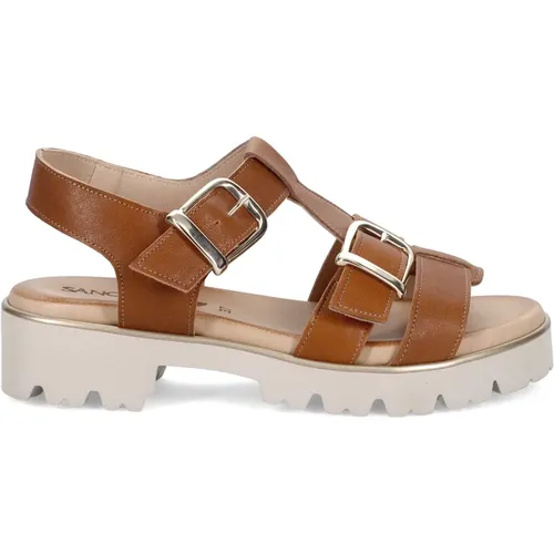 High Heel Sandals, female, , Size: 10 US Leather Sandal for Impeccable Style - Sangiorgio - Modalova