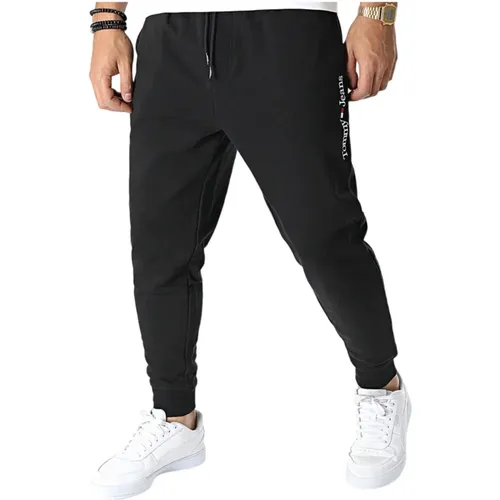 Sweatpants, male, , Size: S Mens Casual Sweatpants, Reg Linear - Tommy Jeans - Modalova