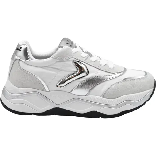 Silberne Flache Schuhe Club108 Weiß , Damen, Größe: 36 EU - Voile blanche - Modalova