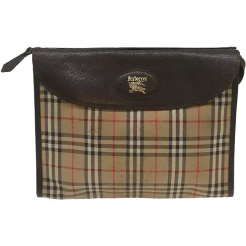 Pre-owned Clutches, female, , Size: ONE SIZE Pre-owned Canvas clutches - Burberry Vintage - Modalova