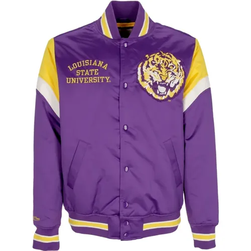 Bomber Jackets, male, , Size: L LSU Tigers Bomber Jacket - Mitchell & Ness - Modalova