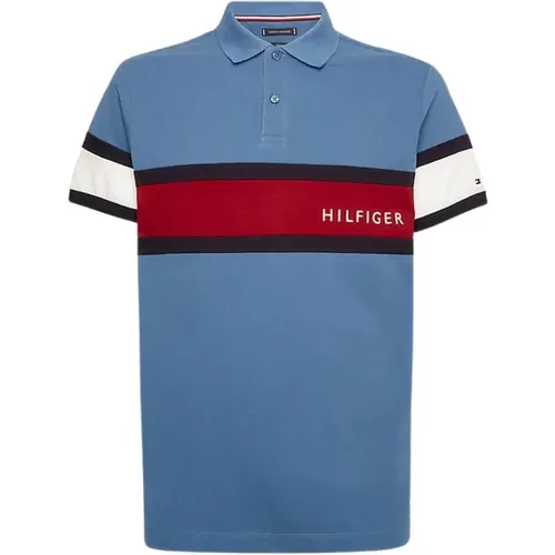 Herren Polo Shirt mit horizontalem Kontrastband , Herren, Größe: XL - Tommy Hilfiger - Modalova
