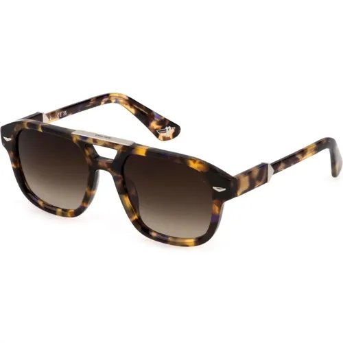 Monument Sonnenbrille Light Havana/Brown Shaded , unisex, Größe: 55 MM - Police - Modalova