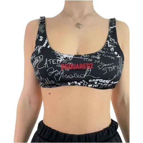 Maritime Kleidung, Schwarzer Bikini für Frauen - Dsquared2 - Modalova