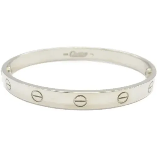 Pre-owned Jewellery, female, , Size: ONE SIZE Pre-owned White Gold bracelets - Cartier Vintage - Modalova