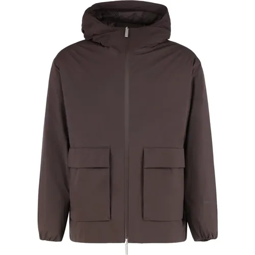 Down Jackets, male, , Size: L Laminar Jacket with Hood - Herno - Modalova