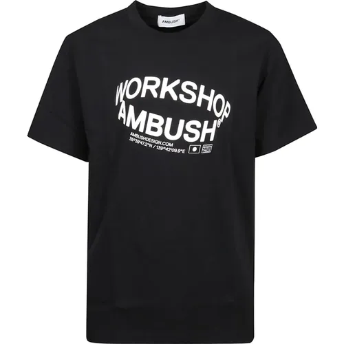 Schwarzes Off White Revolve Logo T-Shirt , Herren, Größe: S - Ambush - Modalova