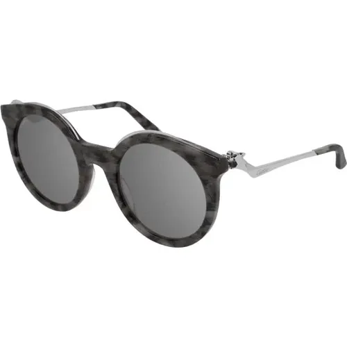 Ct0118S Sonnenbrille - Havana Silber - Cartier - Modalova