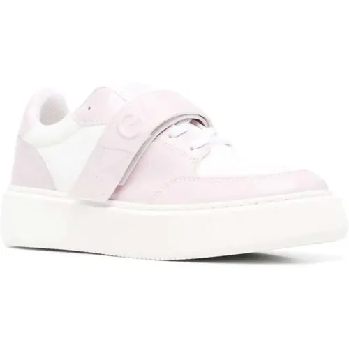 Two-Tone Low-Top Sneakers with Touch-Strap , female, Sizes: 8 UK - Ganni - Modalova