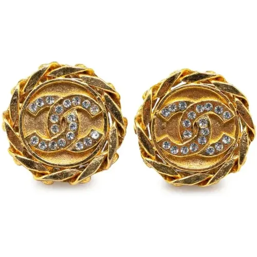 Pre-owned Jewellery, female, , Size: ONE SIZE Pre-owned Metal earrings - Chanel Vintage - Modalova