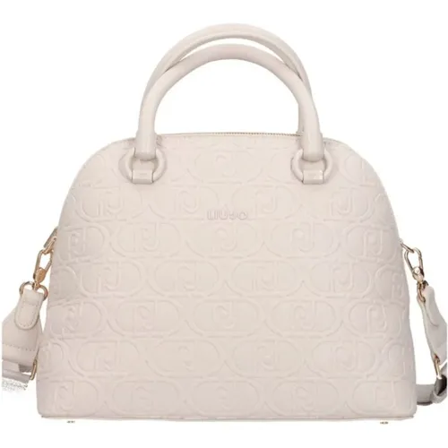 Trendy Handbag in Logoed Faux Leather , female, Sizes: ONE SIZE - Liu Jo - Modalova
