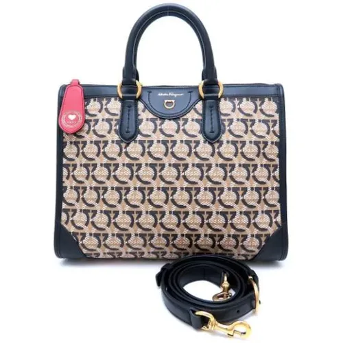 Pre-owned Handbags, female, , Size: ONE SIZE Pre-owned Leather Handbag - Salvatore Ferragamo Pre-owned - Modalova