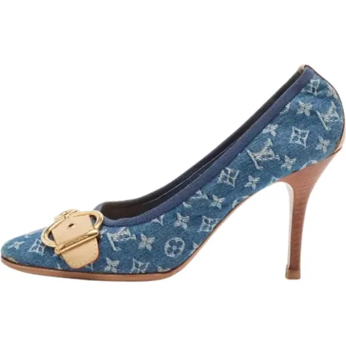 Pre-owned Pumps, female, , Size: 7 1/2 US Pre-owned Denim heels - Louis Vuitton Vintage - Modalova