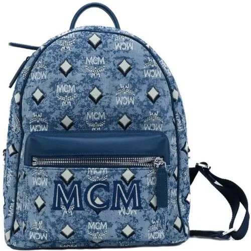 Backpacks, female, , Size: ONE SIZE Vintage Jacquard Monogram Backpack - MCM - Modalova