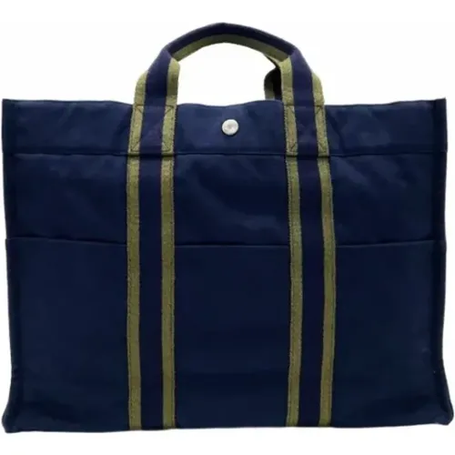 Pre-owned Tote Bags, unisex, , Size: ONE SIZE Pre-owned Canvas handbags - Hermès Vintage - Modalova