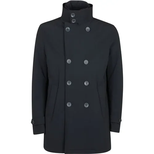 Washington Peacoat with Harness , male, Sizes: M, XL, 2XL, L, 3XL - Herno - Modalova