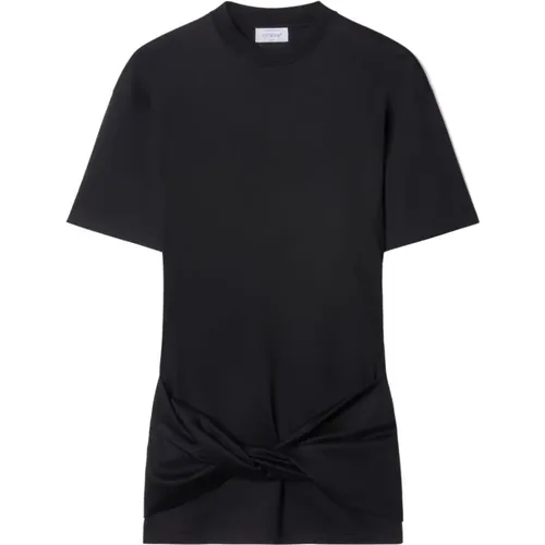 Schwarzes Kleid mit Knotendetail , Damen, Größe: S - Off White - Modalova