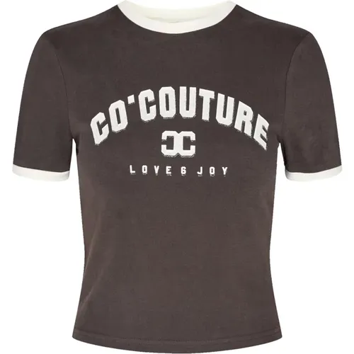 Stylisches Damen T-Shirt mit trendigem Print , Damen, Größe: M - Co'Couture - Modalova