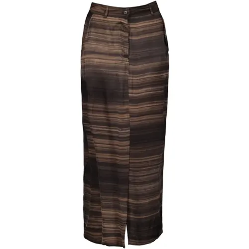 Avani Long Flared Tie & Dye Skirt , female, Sizes: S, M - Rabens Saloner - Modalova